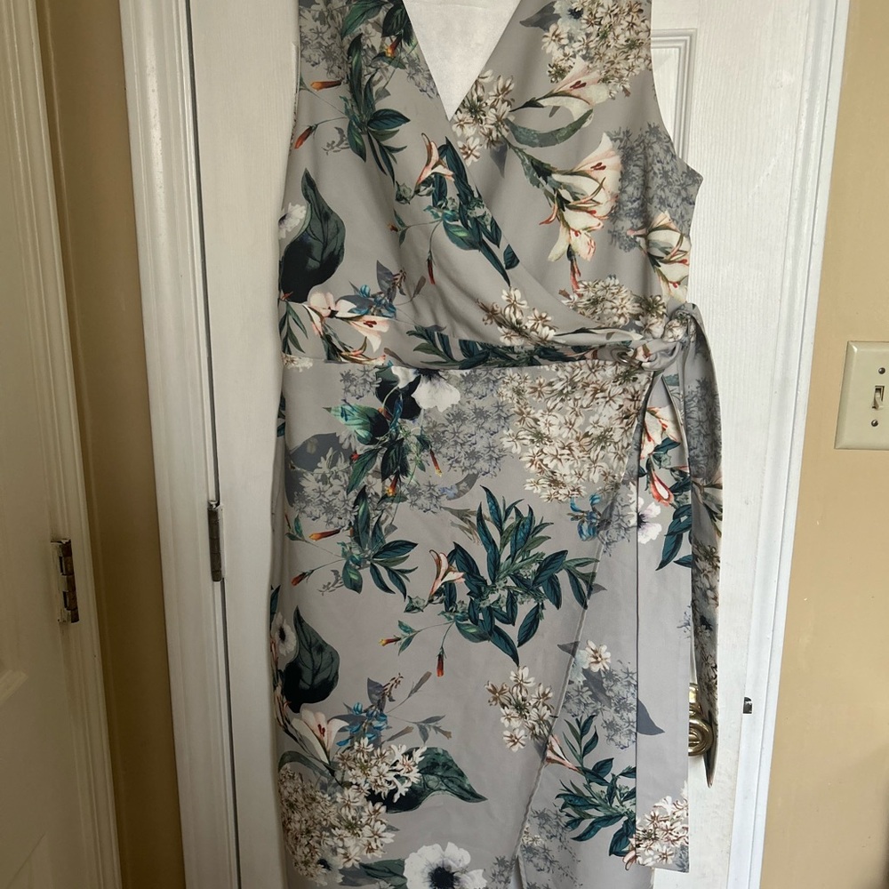 ABS Pretty Floral Wrap Dress